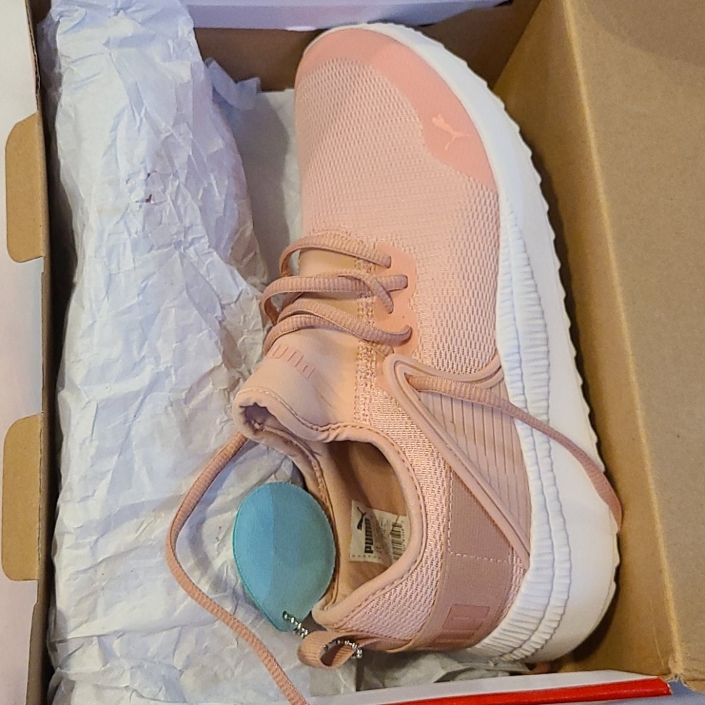 Size 9 pink peach beige puma sneakers
